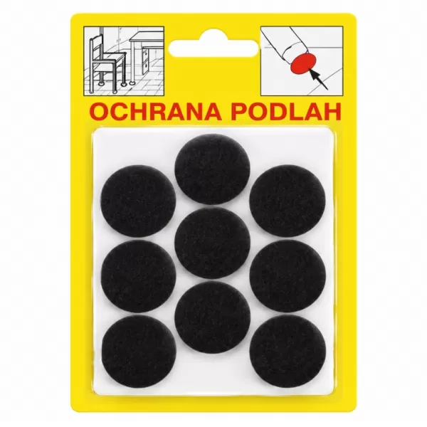 Ochrana podlah filcová 106 28mm blistr hnědá 12ks