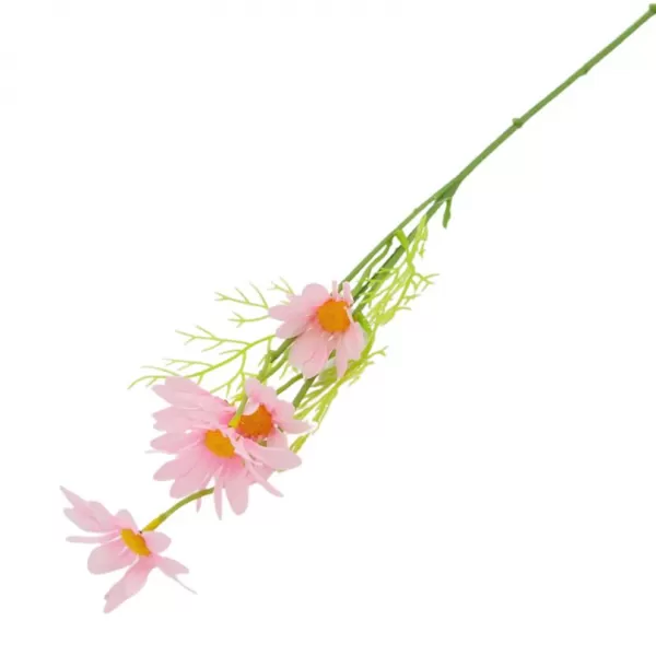 Dekorace - Kopretina 5 květů 50cm sv.růžová