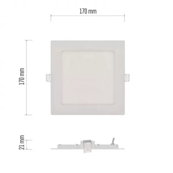 EMOS LED podhledové svítidlo NEXXO bílé, 17 x 17 cm, 12,5 W, teplá bílá ZD2134