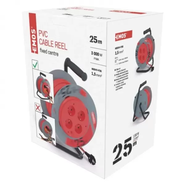 EMOS Buben 4Z 25M 1,5mm PVC P19425P