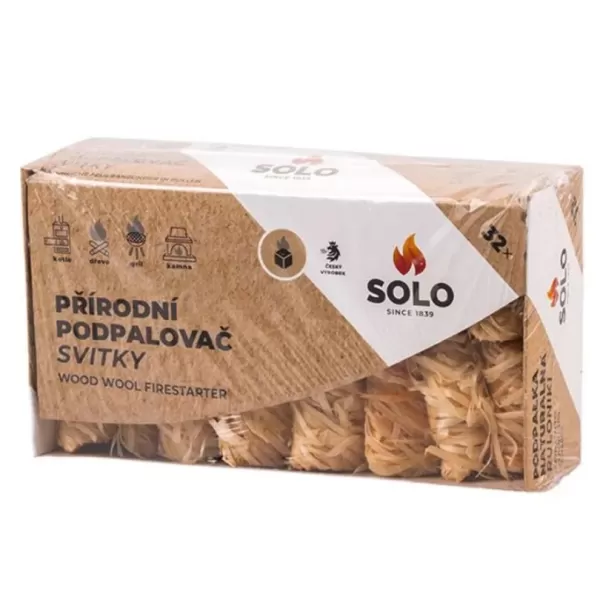 SOLO Podpalovač z dřevité vlny-svítky 32ks