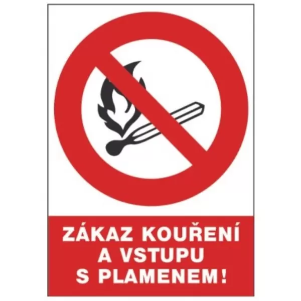 TABULE bezpečnostní Zákaz vstupu s plamenem 12119 A4