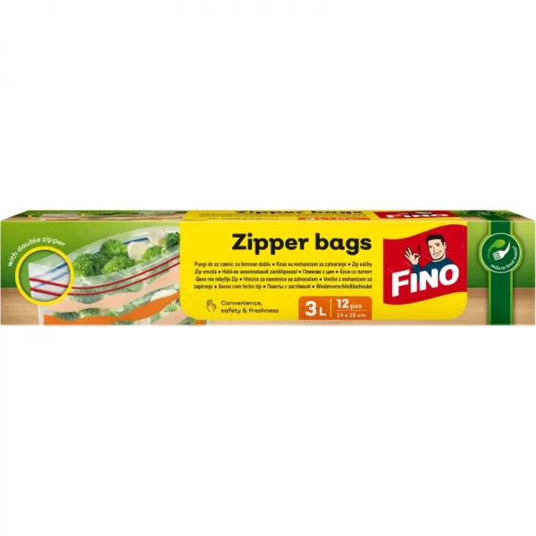 FINO Sáčky na zip Zipper Bags 3l, 12ks
