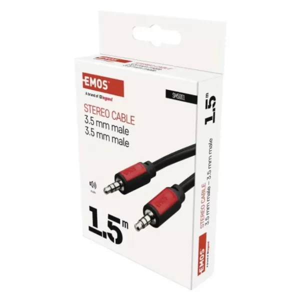 EMOS JACK kabel 3,5mm stereo,vidlice-3,5mm vidlice 1,5m SM5001