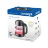 CONCEPT RK4082 Rychlovarná konvice skleněná 1,7l tmavý nerez