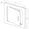 Dvířka hliníková Exkluziv Antracit 200x200mm HACO