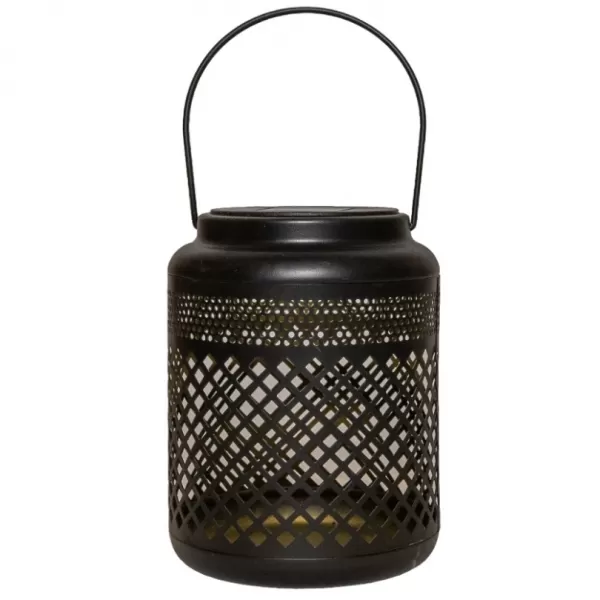 NIPEKO LED Lampa solární metal-černá TB