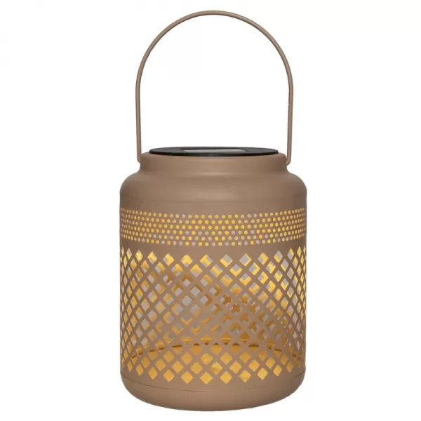 NIPEKO LED Lampa solární metal-béžová TB