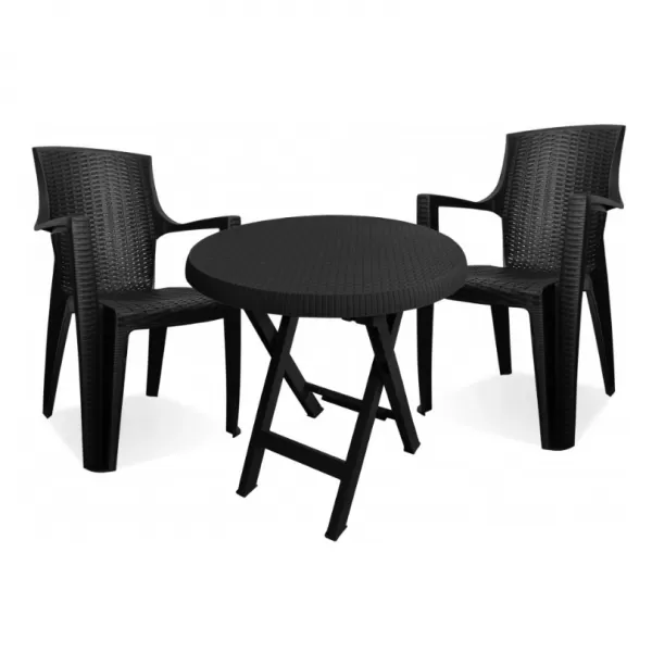 Stůl skládací TEO průměr 70cm antracit MP1455