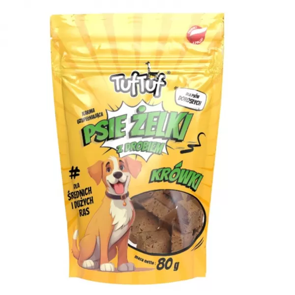 JUKO TufTuf super měkké drůbeží kostky pro větší plemena 80g