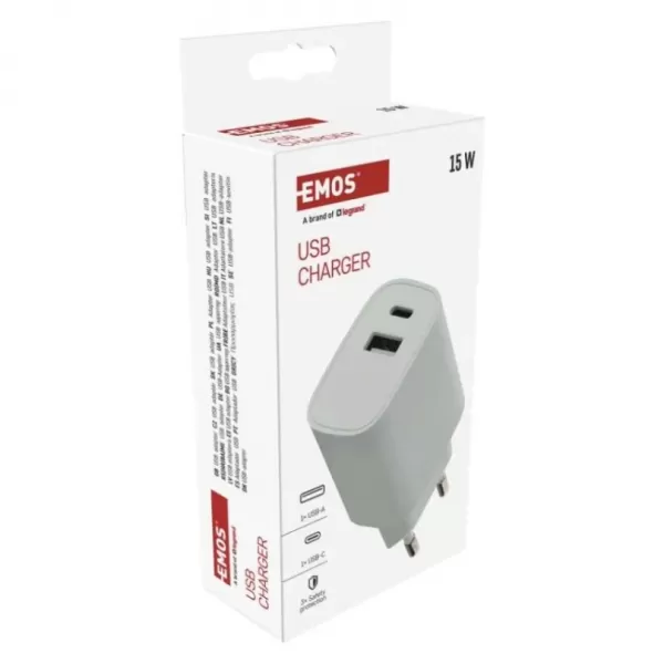 EMOS Univerzální USB adaptér BASIC do sítě 15 W max.
