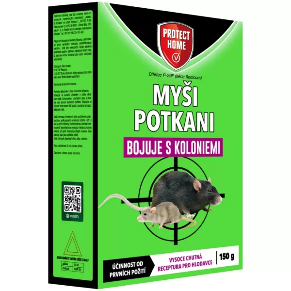 Rodic Difetec P-29F - rodenticid proti myším,potkanům a krysám 150g