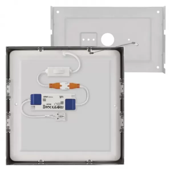 EMOS LED svítidlo NEXXO broušený nikl, 22,5 x 22,5 cm, 21 W, teplá/neutrální bílá ZM6243
