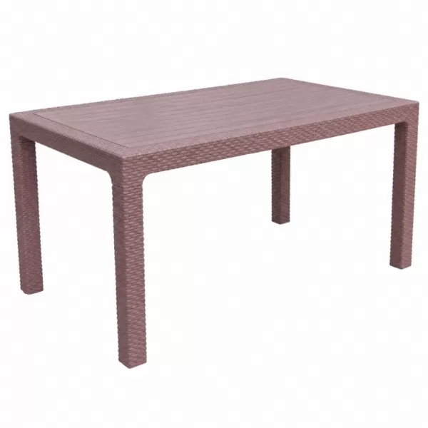 Stůl RATAN LUX ,polyratan 75x120x75cm,wenge,PP MP1540