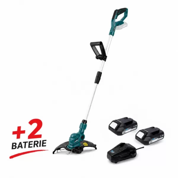 XT Aku strunová sekačka na trávu 18V + 2x baterie 2.0 Ah + nabíječka 24A