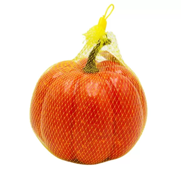 Dekorace - Dýně v síťce 15cm tm.oranž