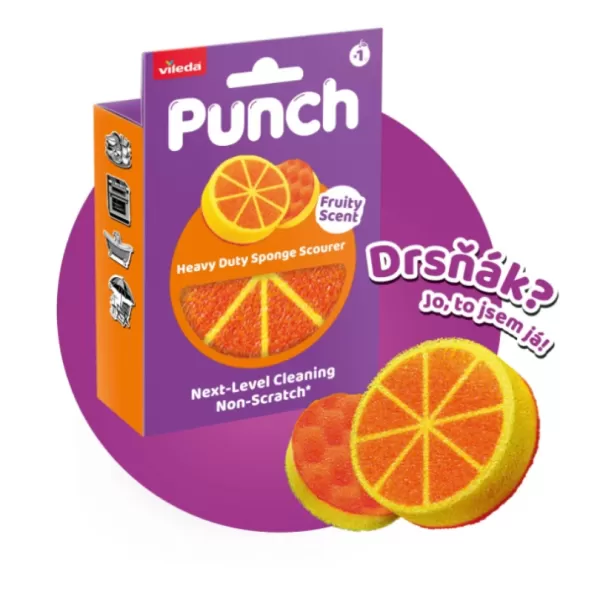 VILEDA Punch orange houbička 1ks