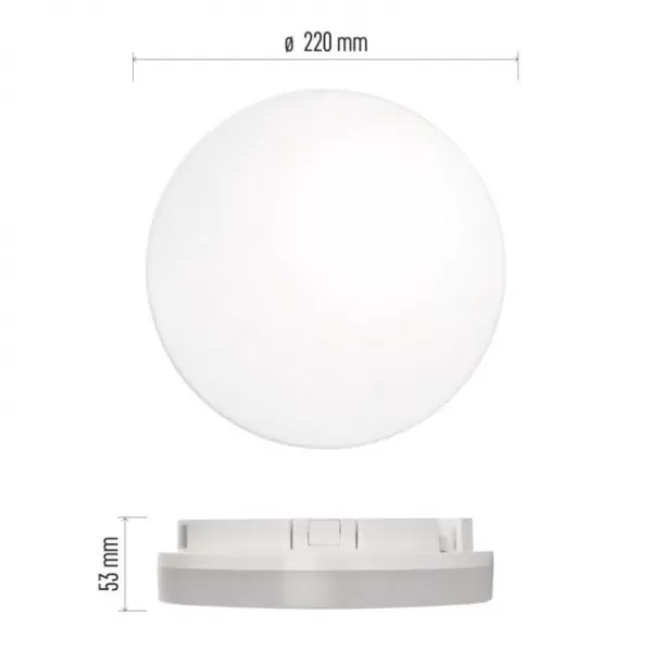 EMOS LED svítidlo s pohybovým čidlem TORI 22 cm, 15 W, neutrální bílá, IP54 ZM4328
