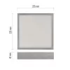 EMOS LED svítidlo NEXXO broušený nikl, 22,5 x 22,5 cm, 21 W, teplá/neutrální bílá ZM6243