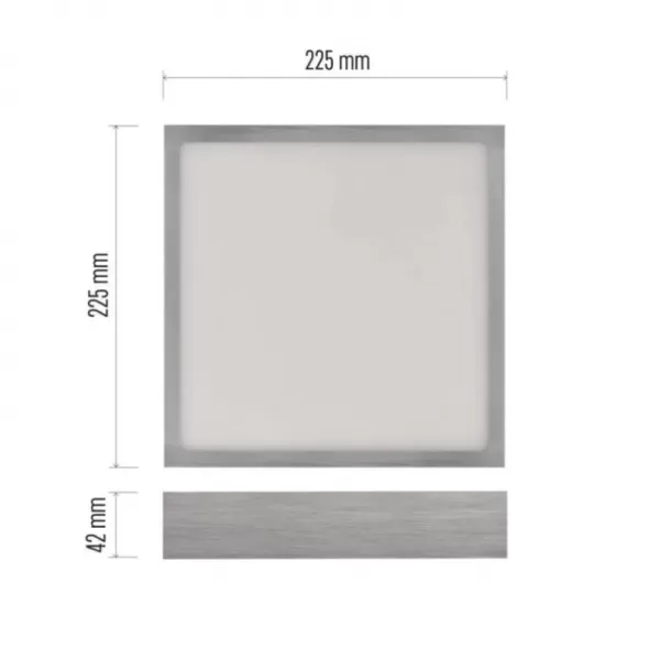 EMOS LED svítidlo NEXXO broušený nikl, 22,5 x 22,5 cm, 21 W, teplá/neutrální bílá ZM6243