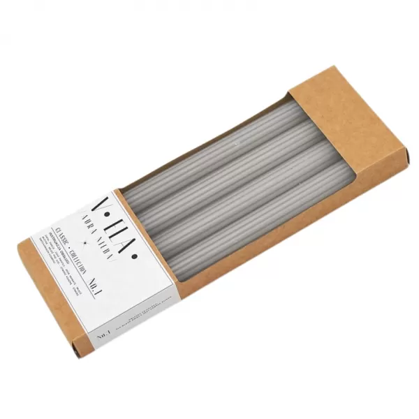 Dekorace Svíčka VELA OLOWEK 22/230 šedá