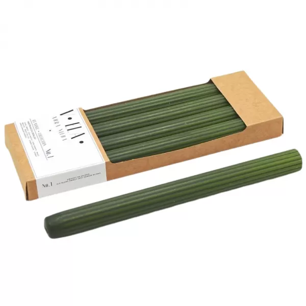 Dekorace Svíčka VELA OLOWEK 22/230 temně zelená