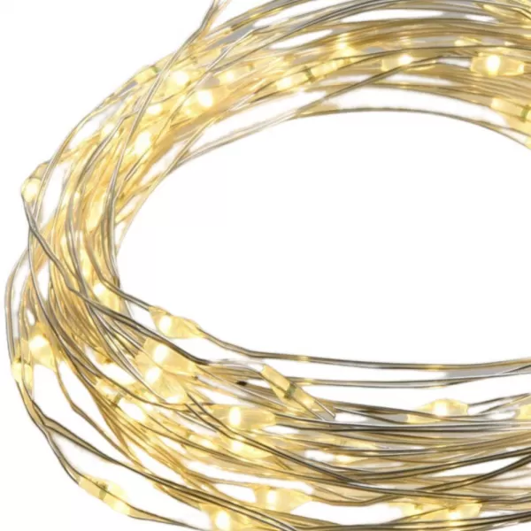 LED světýlka solární žlutá 100 LED 2 m