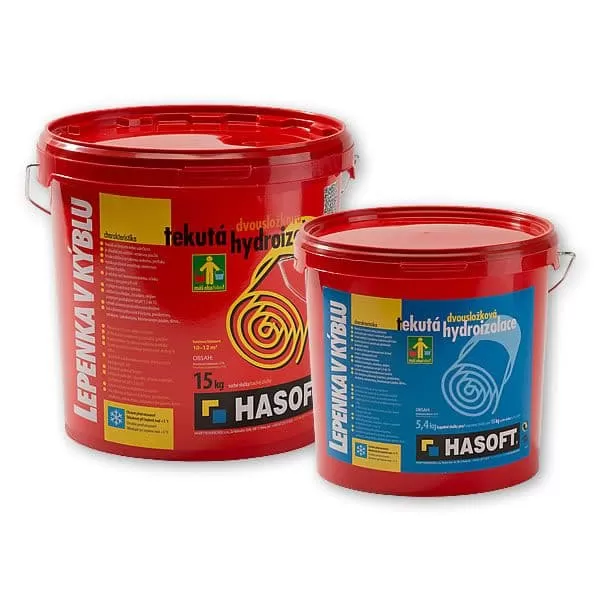 HASOFT Lepenka v kýblu 20,4kg(15+5,4)kg sada šedá