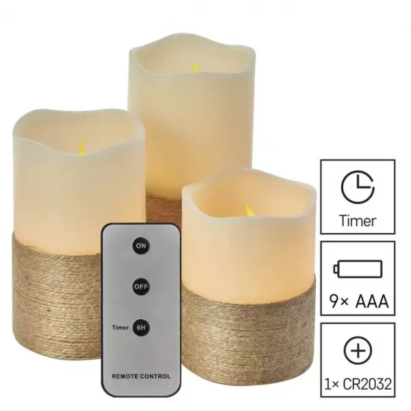 EMOS 3LED SET CAND FLICKER VNT RM DCCV06
