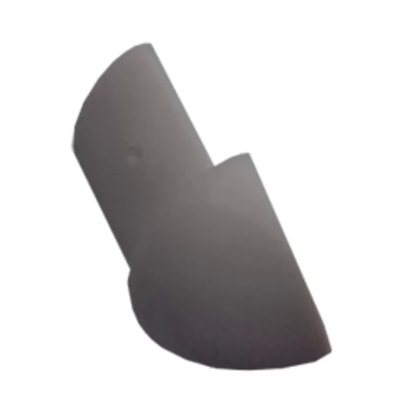 Růžky PVC oblý 8mm tm.šedý