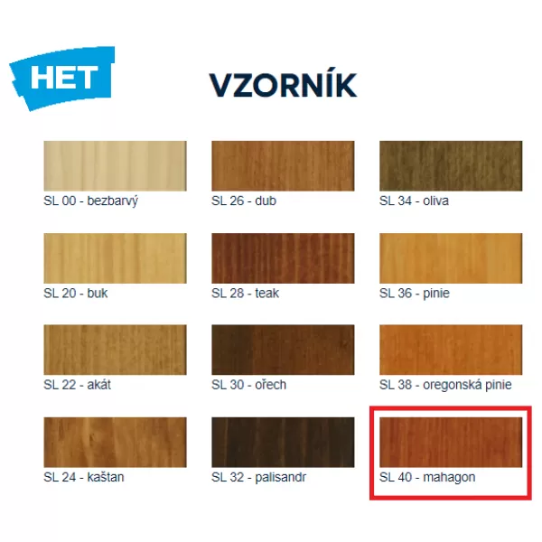 HET Soldecol Lazura 40 - Mahagon 2,5l