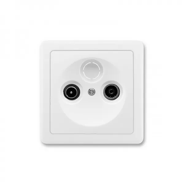Zásuvka TV+R koncová kompletní BLISTR B1W 5011G-00303