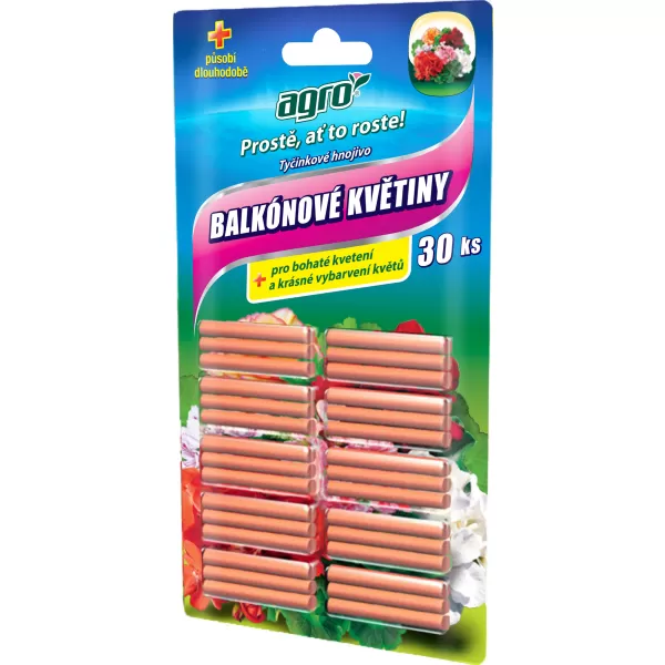 AGRO Tyčinkové hnojivo pro balkónové květiny 30 ks