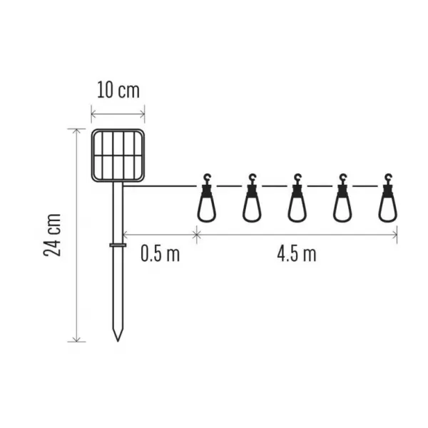 EMOS 10LED PARTY BULB SOLAR 5M VNT DCPV02
