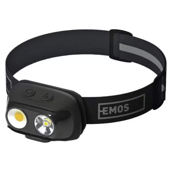 EMOS Čelovka nabíjecí COB LED + LED teplá/neutrál. bílá P3542
