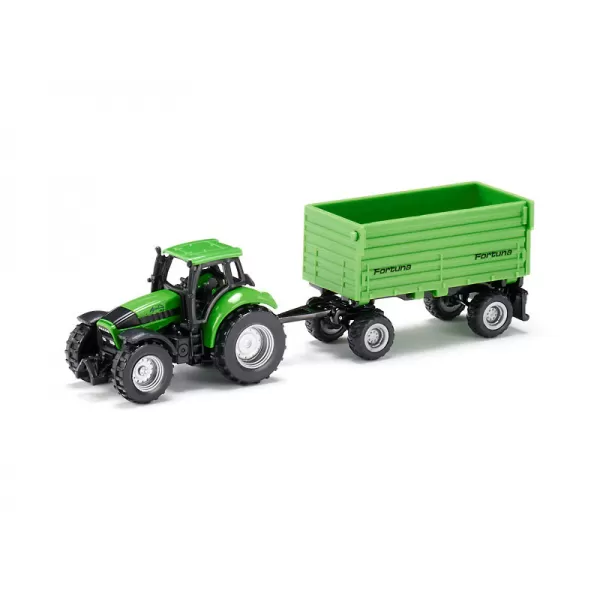 SIKU Blister - traktor DEUTZ-FAHR s přívěsem Fortuna