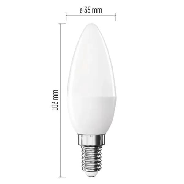 EMOS LED CLS CANDLE 6,5W E14 WW ZQ3E41