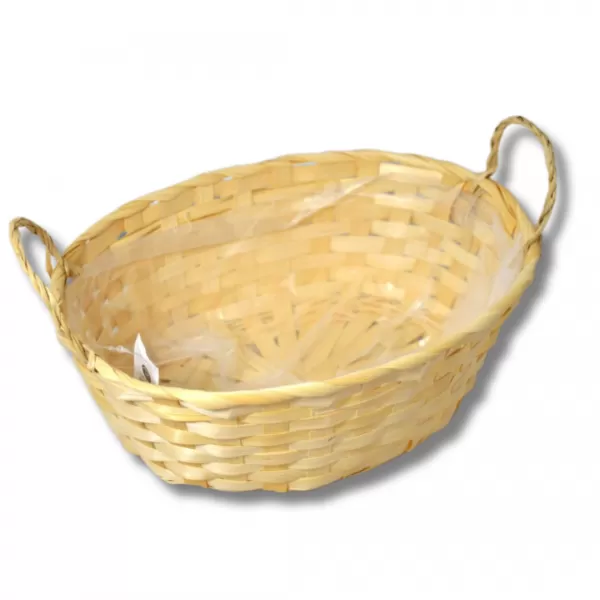 Dekorace - Miska bambus ovál 2 ucha 28x20x10cm přírodní