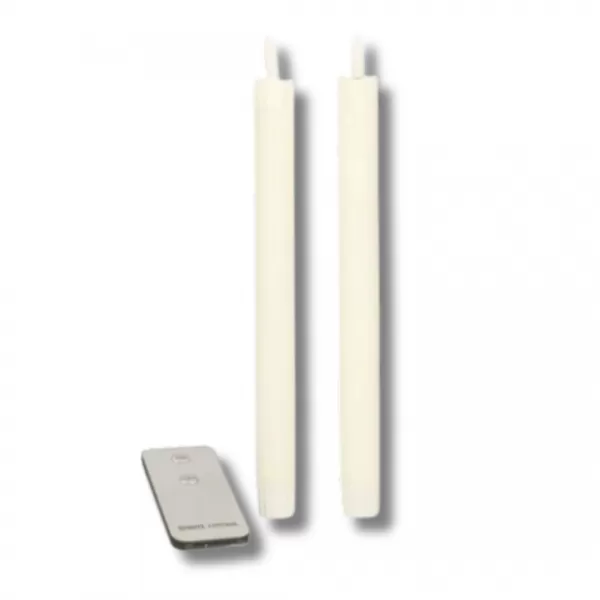 NIPEKO Svíce 23cm bílá LED 2ks/bal