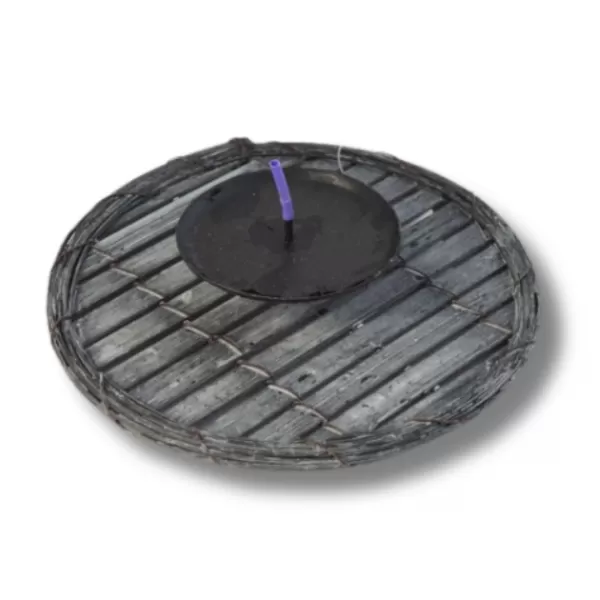 Dekorace - Svícen bambus kulatý 17cm