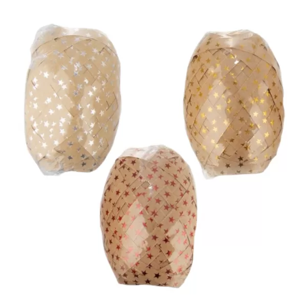 Stuha papír kraft béžová 0,5 cm x 10 m 3ASS