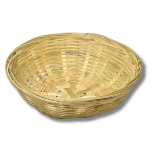 Dekorace - Ošatka bambus kulatá 24x8,5cm přírodní