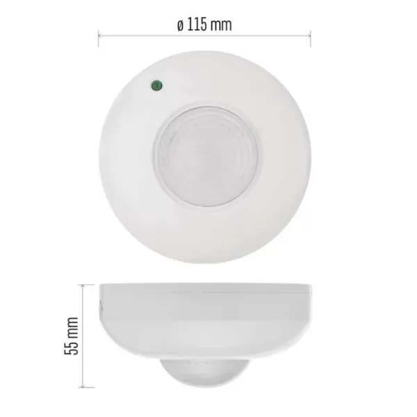 EMOS Čidlo pohybu PIR BÍLÁ 1200W IP20 G1130