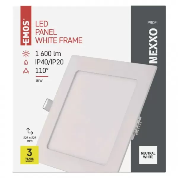 EMOS LED SVÍTIDLO NEXXO VES. ČT 18W 1600LM IP40 NW B ZD2145