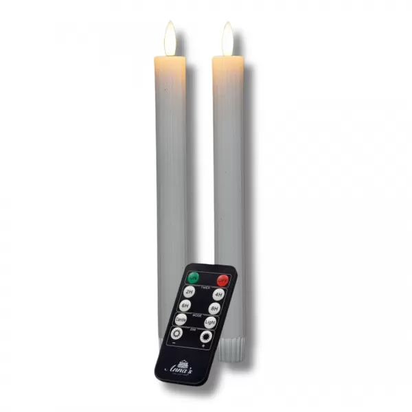 NIPEKO Svíce 23cm bílá LED 2ks/bal