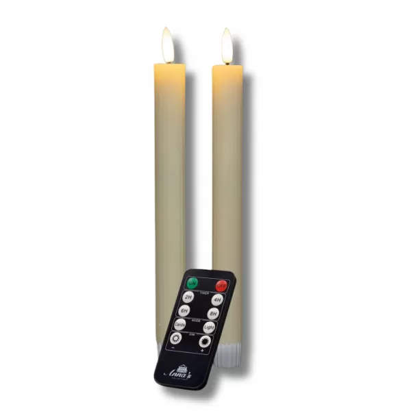 NIPEKO Svíce 23cm sl. kost LED 2ks/bal