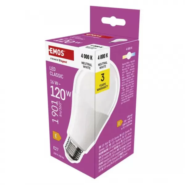 EMOS LED CLS A70 16W 120W 1901lm (ZQ5E73)