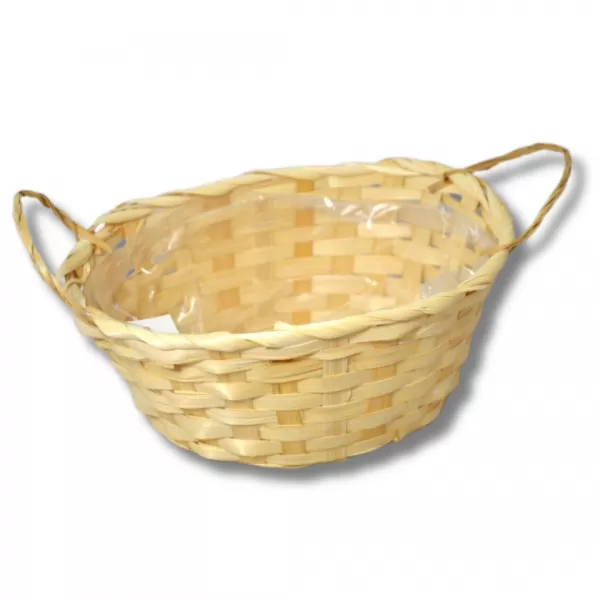 Dekorace - Miska bambus ovál 2 ucha 23x17x9cm přírodní