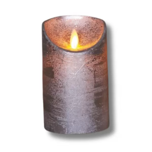 NIPEKO Svíce 13cm stříbrná LED plápolající