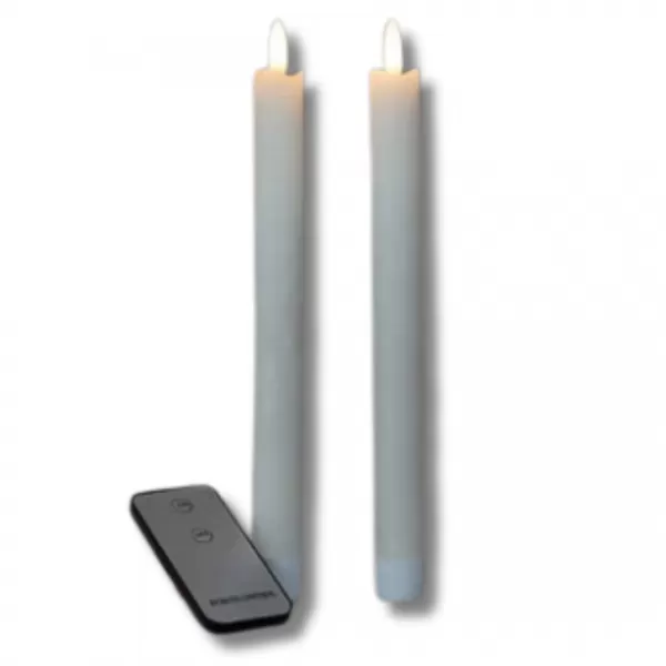 NIPEKO Svíce 23cm sl. kost LED 2ks/bal